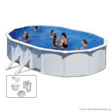 5,00 x 3,00 x 1,20 m Stahlwandpool Breiter Handlauf Pool Set