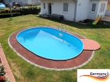4,50 x 3,00 x 1,20 m Pool oval Komplettset