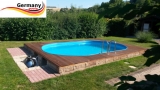 800 x 400 x 125 cm Edelstahlpool Ovalpool