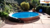 550 x 120 cm Poolset Gartenpool Pool Komplettset Brick