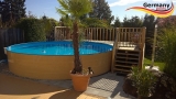 2,50 x 1,20 Holzpool Dekor Holz Design Pool Holz-Optik
