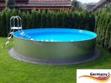 Pool mit Edelstahlwand 4,0 x 1,25 Edelstahlpool