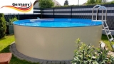 640 x 125 cm Stahlwandbecken Komplettset