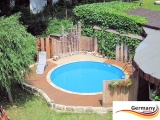 200 x 120 cm Poolset Gartenpool Pool Komplettset Brick