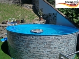 250 x 120 cm Poolset Stone Pool Steinoptik