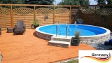 Pool mit Edelstahlwand 2,5 x 1,25 Edelstahlpool